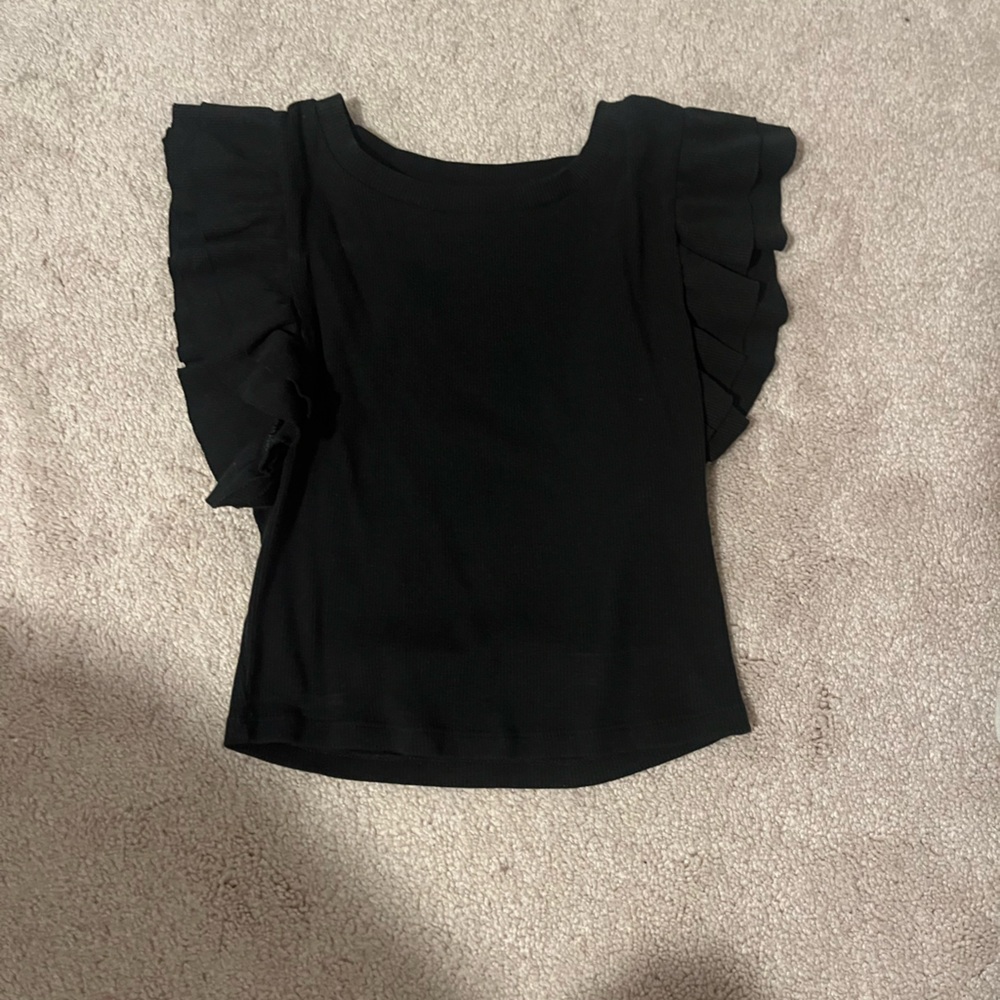 Zara ruffled cropped tee